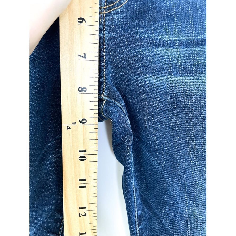 Frame Denim Le Skinny de Jeanne Crop Raw-Edge Jean Busted Knee Faded Thorpe Sz 2 - Picture 7 of 12